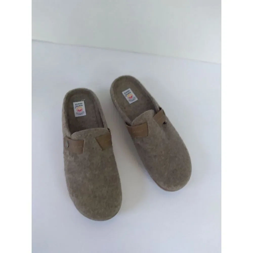 Earth‎ Lodge Cozy Wool Felt Clogs Indoor Outdoor Slip-On House Slippers